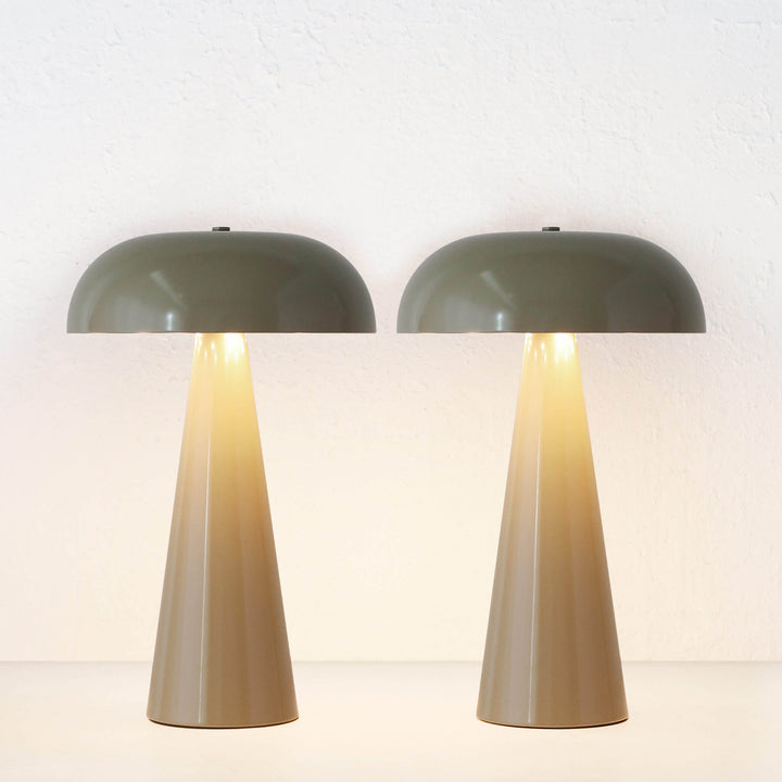 SANTA ANTONIO DOME LED RECHARGEABLE LAMP BUNDLE X2  |  35CM  |  TAUPE