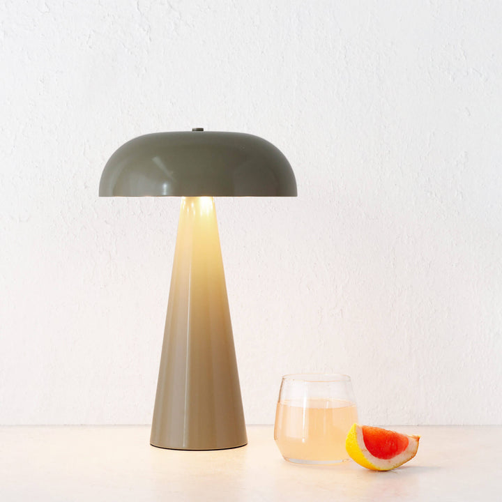 SANTA ANTONIO DOME LED RECHARGEABLE LAMP  |  35CM  |  TAUPE