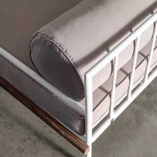 SAN ANDREAS 3 SEATER SOFA CLOSE UP  |  BALSA STONE + TEAK