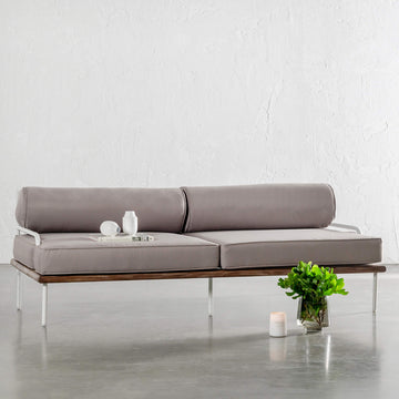 SAN ANDREAS 3 SEATER SOFA  |  BALSA STONE + TEAK