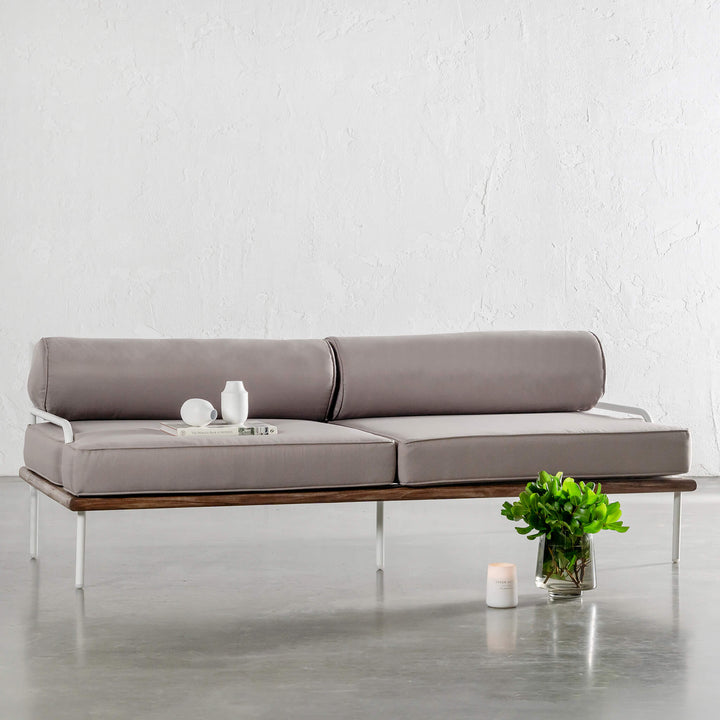 SAN ANDREAS 3 SEATER SOFA  |  BALSA STONE + TEAK