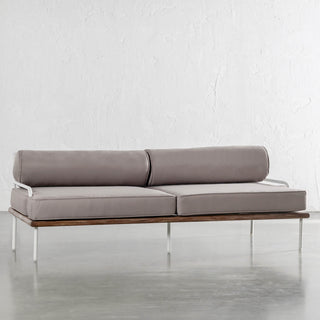 SAN ANDREAS 3 SEATER SOFA ANGLED  |  BALSA STONE + TEAK