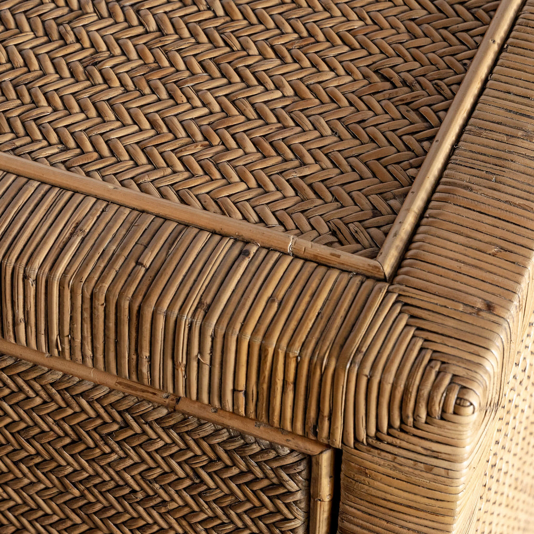 SAN AUGUSTINE RATTAN HERRING WEAVE  |  SIDEBOARD 180CM  |  NATURAL RATTAN