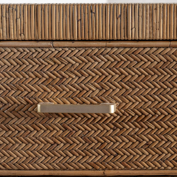 SAN AUGUSTINE RATTAN HERRING WEAVE  |  SIDEBOARD 180CM  |  NATURAL RATTAN