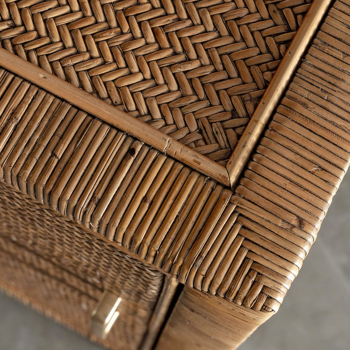 SAN AUGUSTINE RATTAN HERRING WEAVE  |  SIDEBOARD 180CM  |  NATURAL RATTAN
