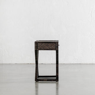 SAN AUGUSTINE RATTAN HERRING WEAVE  |  CROSS LEG BEDSIDE  |  NIGHT SKY RATTAN