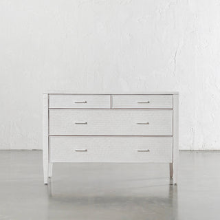 SAN AUGUSTINE RATTAN HERRING WEAVE  |  CHEST OF DRAWERS  |  LIMED WHITE RATTAN