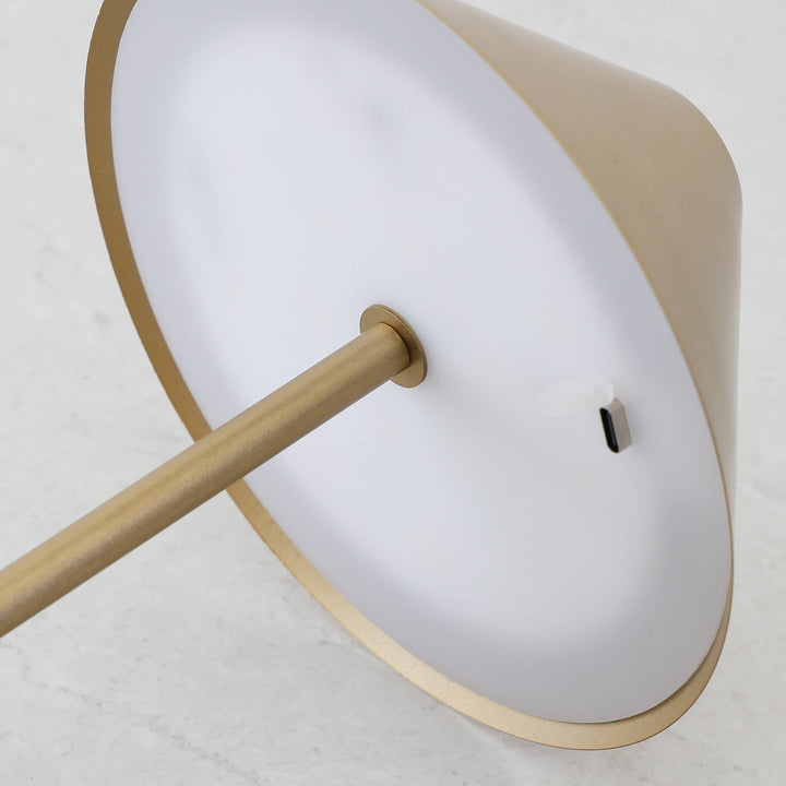 SAN CARLO LED RECHARGEABLE INDOOR/OUTDOOR LAMP  |  21CM  |  ANTIQUE BRASS