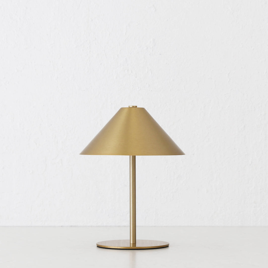 SAN CARLO LED RECHARGEABLE INDOOR/OUTDOOR LAMP  |  21CM  |  ANTIQUE BRASS