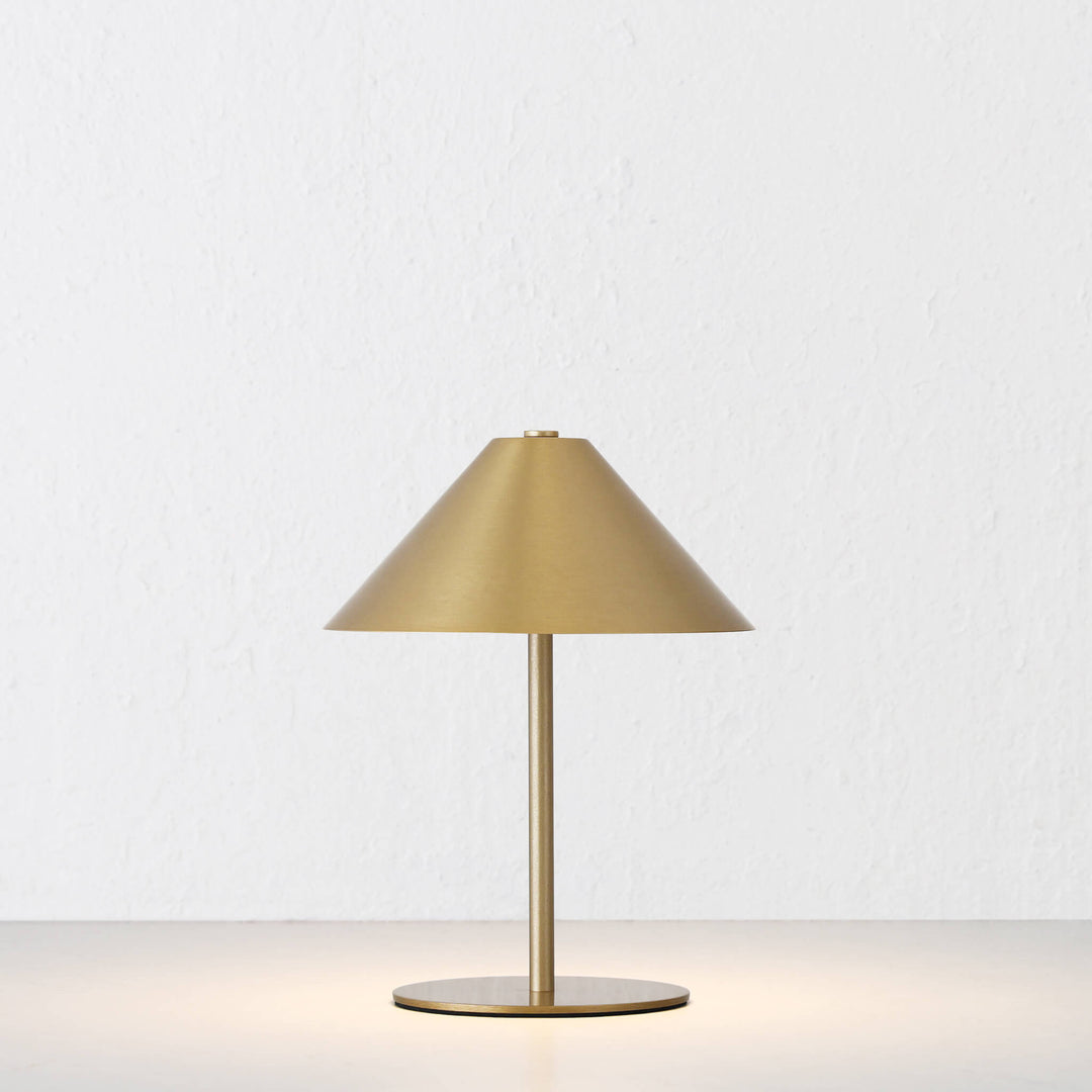 SAN CARLO LED RECHARGEABLE INDOOR/OUTDOOR LAMP  |  21CM  |  ANTIQUE BRASS