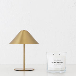 SAN CARLO LED RECHARGEABLE INDOOR/OUTDOOR LAMP  |  21CM  |  ANTIQUE BRASS