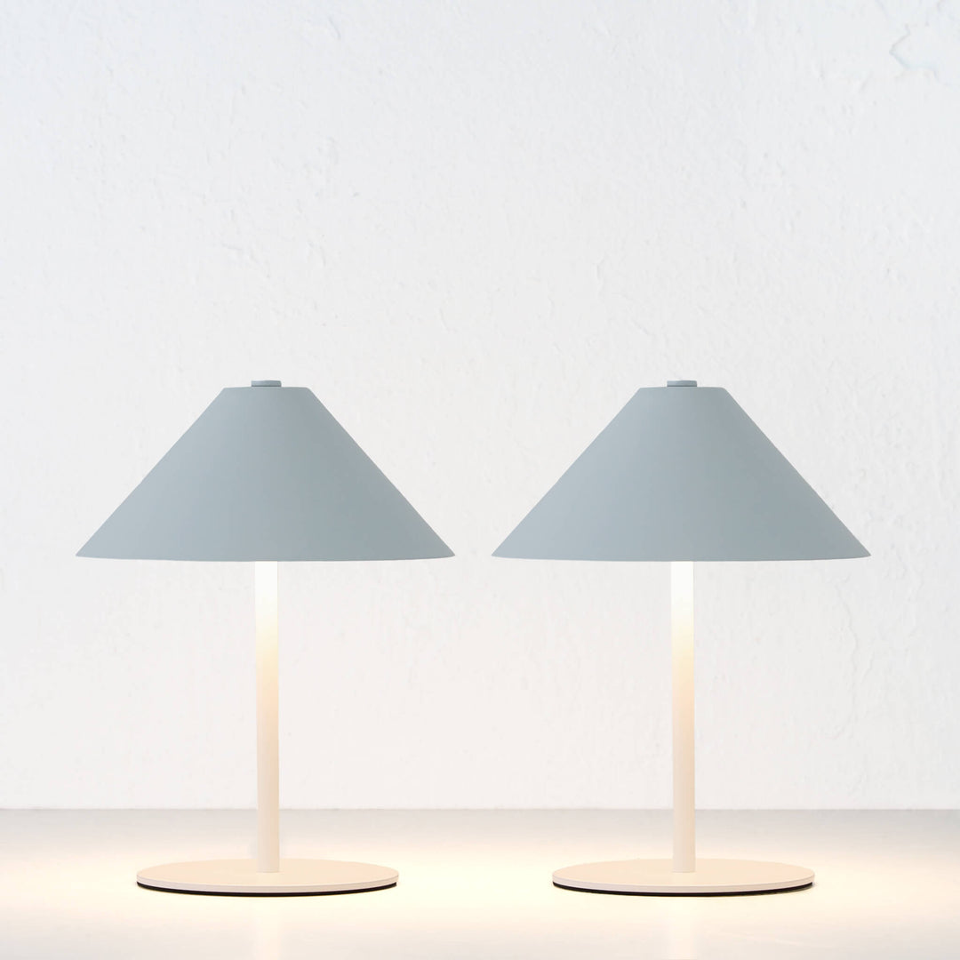 SAN CARLO LED RECHARGEABLE INDOOR/OUTDOOR LAMP BUNDLE X2  |  21CM  |  WHITE