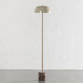 SAN LOURENCA MARBLE FLOOR LAMP  |  150CM  |  TAUPE SHADE + MOCHA MARBLE