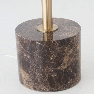 SAN LOURENCA MARBLE TABLE LAMP  |  TAUPE SHADE + MOCHA MARBLE