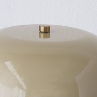 SAN LOURENCA MARBLE TABLE LAMP  |  TAUPE SHADE + MOCHA MARBLE