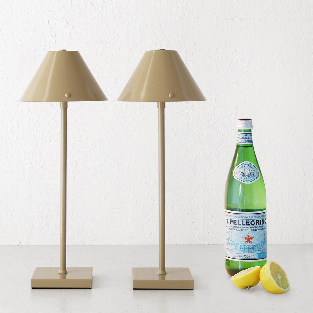 SAO VICENTE LED RECHARGEABLE LAMP BUNDLE X2  |  45CM  |  TAUPE