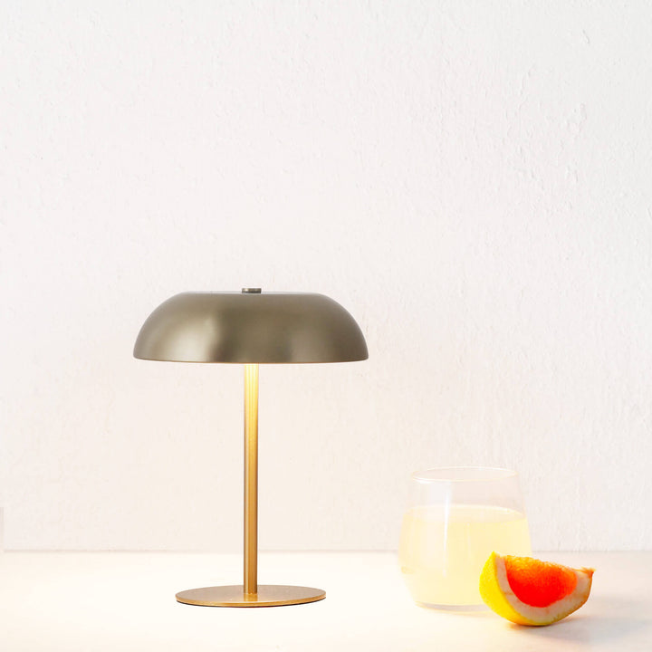 SAO MARTINHO DOME LED RECHARGEABLE INDOOR/OUTDOOR LAMP  |  21CM  |  ANTIQUE BRASS