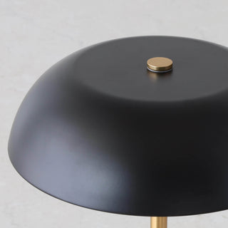 SAO MARTINHO DOME LED RECHARGEABLE LAMP  |  21CM  |  MATTE BLACK + ANTIQUE BRASS