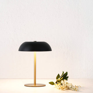 SAO MARTINHO DOME LED RECHARGEABLE LAMP  |  21CM  |  MATTE BLACK + ANTIQUE BRASS