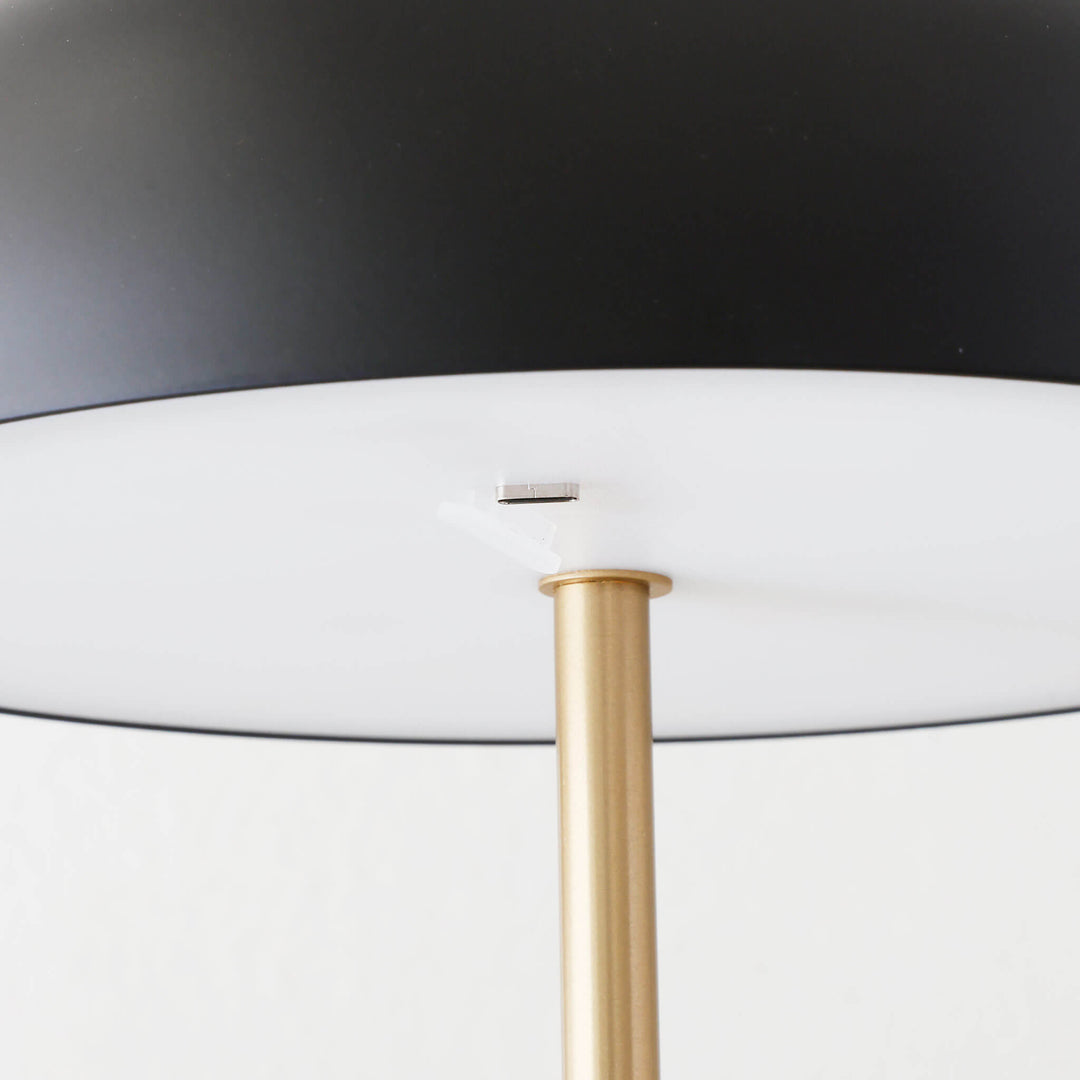 SAO MARTINHO DOME LED RECHARGEABLE LAMP  |  35CM  |  MATTE BLACK + ANTIQUE BRASS