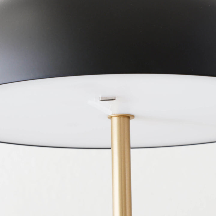 SAO MARTINHO DOME LED RECHARGEABLE LAMP  |  35CM  |  MATTE BLACK + ANTIQUE BRASS