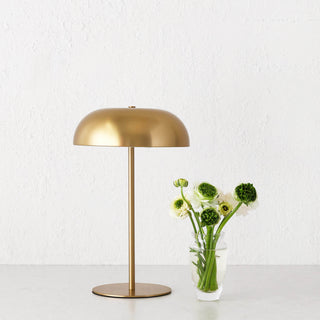 SAO MARTINHO DOME LED RECHARGEABLE LAMP  |  35CM  |  ANTIQUE BRASS