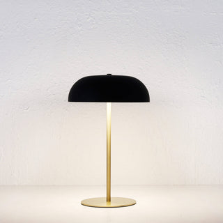 SAO MARTINHO DOME LED RECHARGEABLE LAMP  |  35CM  |  MATTE BLACK + ANTIQUE BRASS