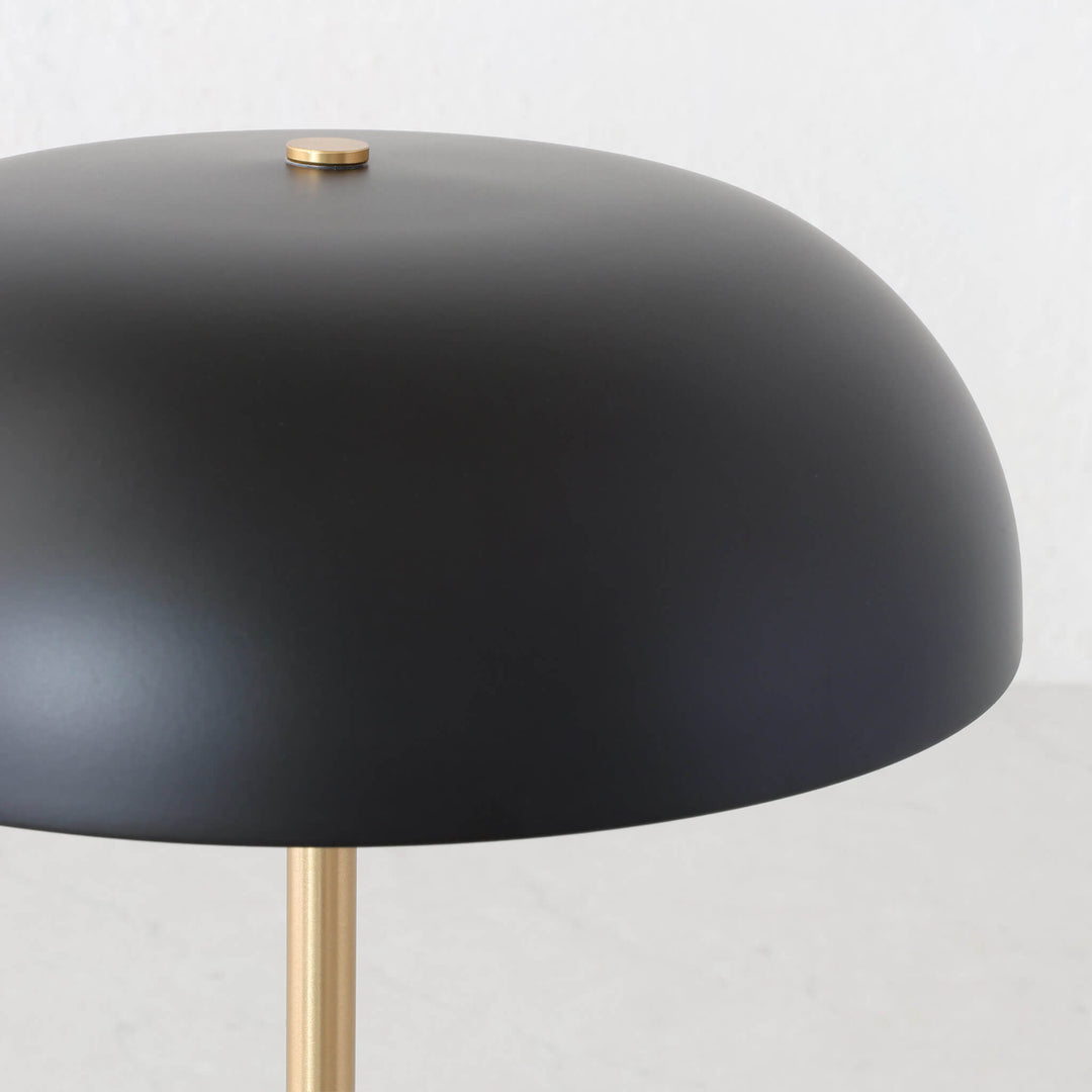 SAO MARTINHO DOME LED RECHARGEABLE LAMP  |  35CM  |  MATTE BLACK + ANTIQUE BRASS