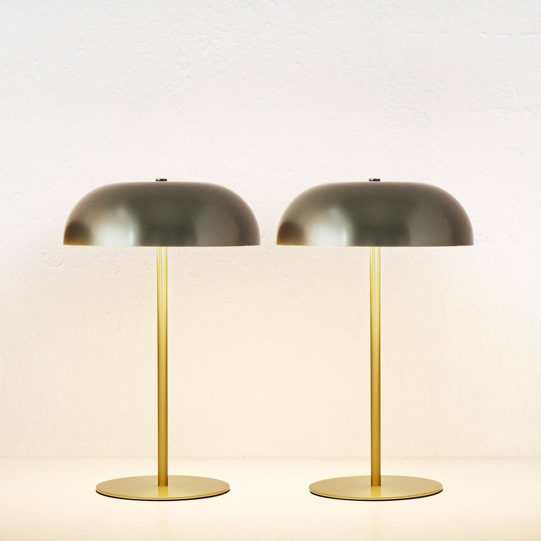 SAO MARTINHO DOME LED RECHARGEABLE LAMP BUNDLE X2  |  35CM  |  ANTIQUE BRASS