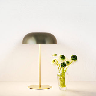 SAO MARTINHO DOME LED RECHARGEABLE LAMP  |  35CM  |  ANTIQUE BRASS