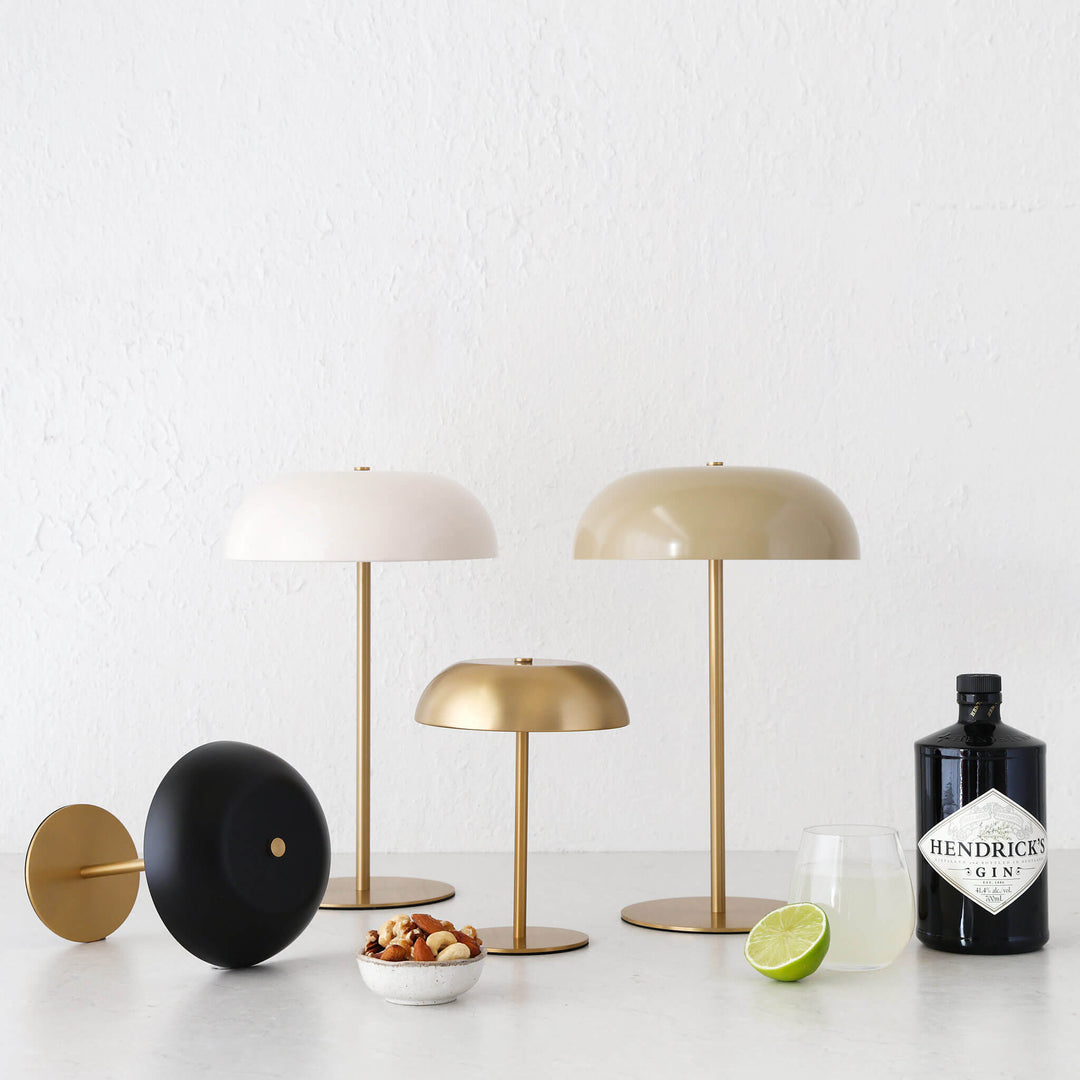 SAO MARTINHO DOME LED RECHARGEABLE INDOOR/OUTDOOR LAMP  |  21CM  |  ANTIQUE BRASS