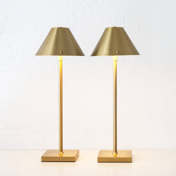 SAO VICENTE LED RECHARGEABLE LAMP BUNDLE X2  |  45CM  |  ANTIQUE BRASS