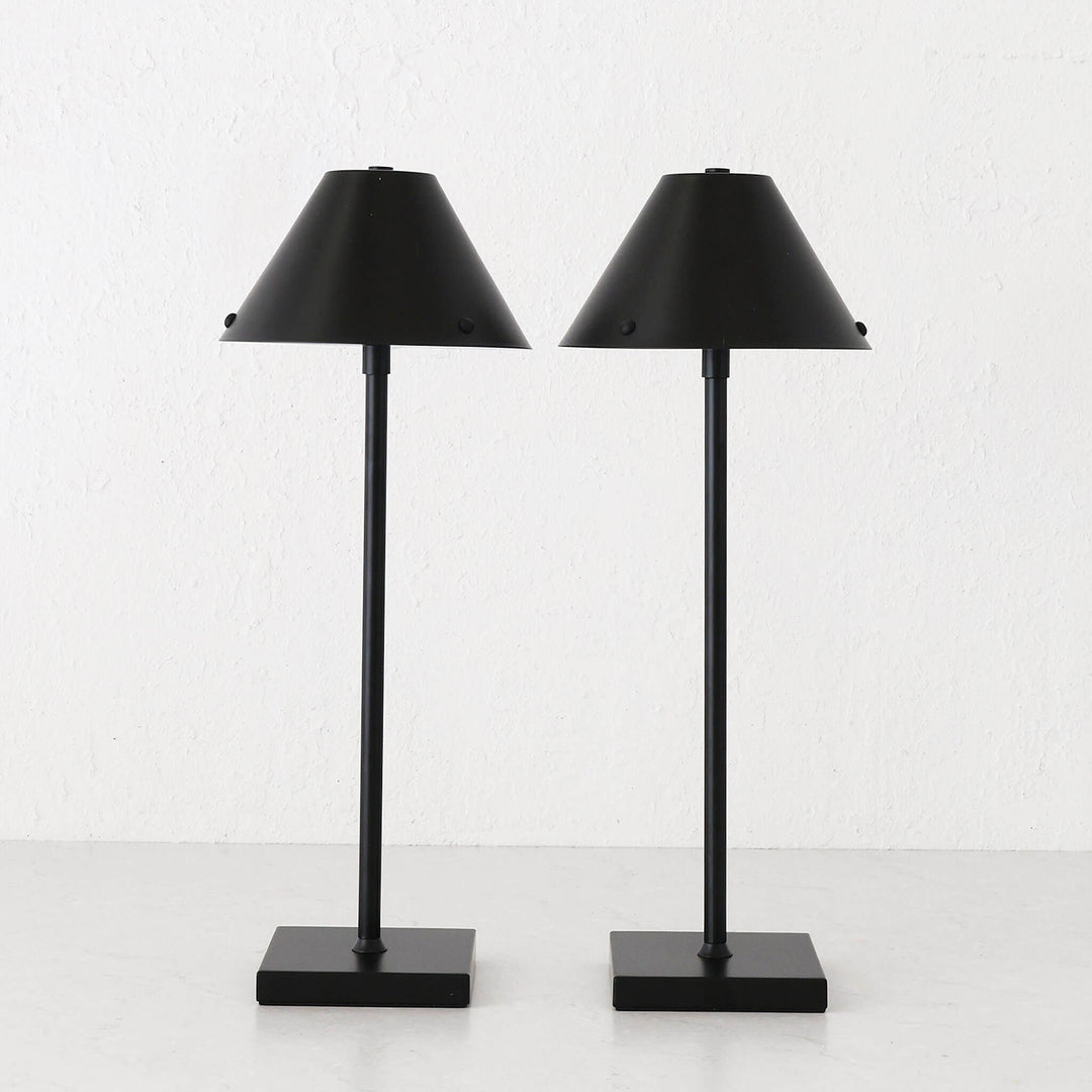 SAO VICENTE LED RECHARGEABLE LAMP BUNDLE X2  |  45CM  |  MATTE BLACK