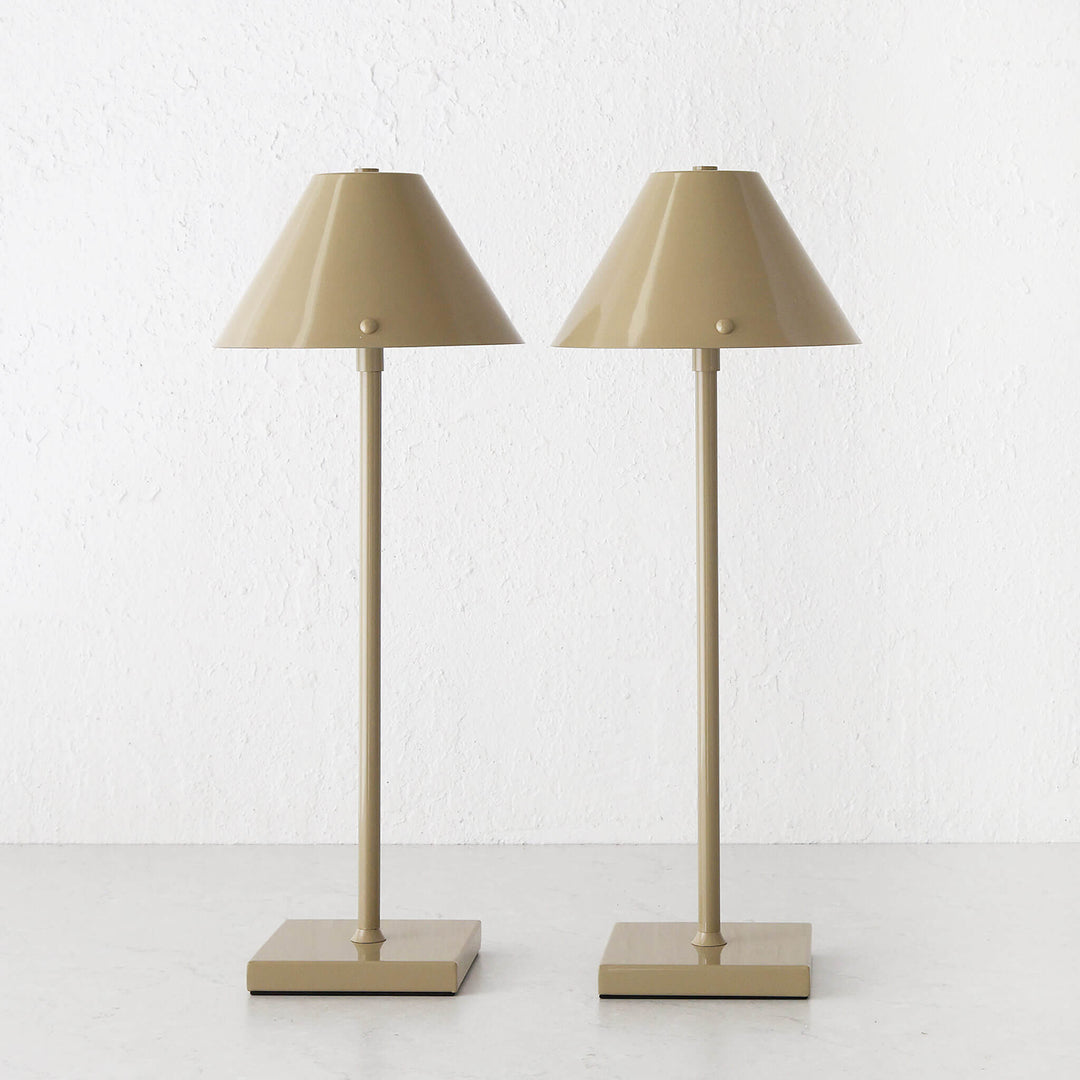 SAO VICENTE LED RECHARGEABLE LAMP BUNDLE X2  |  45CM  |  TAUPE