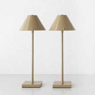 SAO VICENTE LED RECHARGEABLE LAMP BUNDLE X2  |  45CM  |  TAUPE