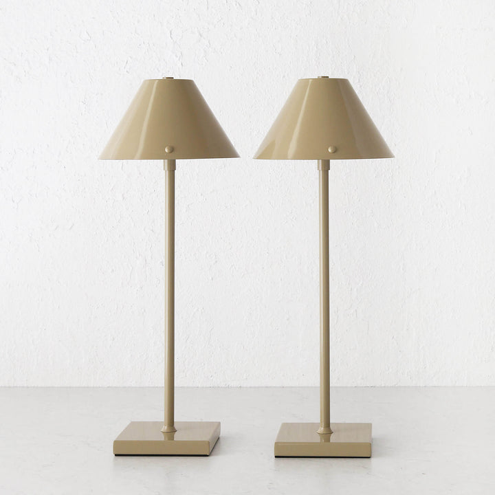 SAO VICENTE LED RECHARGEABLE LAMP BUNDLE X2  |  45CM  |  TAUPE