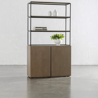 SAUVAGE LONDA OPEN BOOK SHELF  |  IVORY WASH