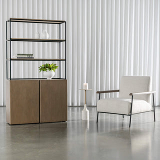 SAUVAGE LONDA OPEN BOOK SHELF  |  IVORY WASH