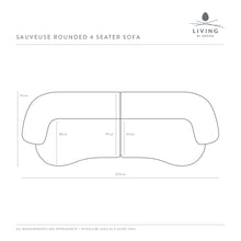 SAUVEUSE ROUNDED 4 SEATER SOFA AERIAL DIAGRAM