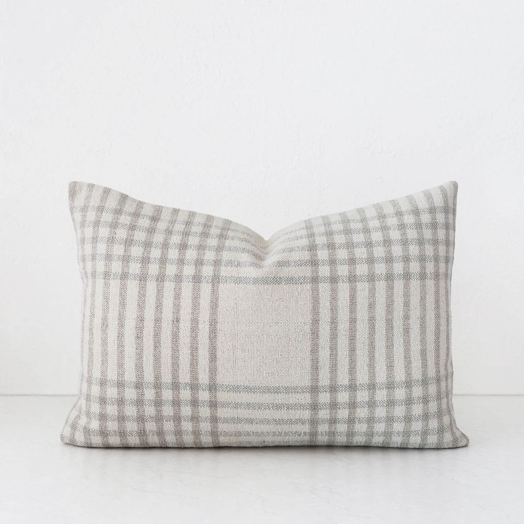 SERRAVILLE CUSHION | DOVE GREY STRIPE + NATURAL | 40X60