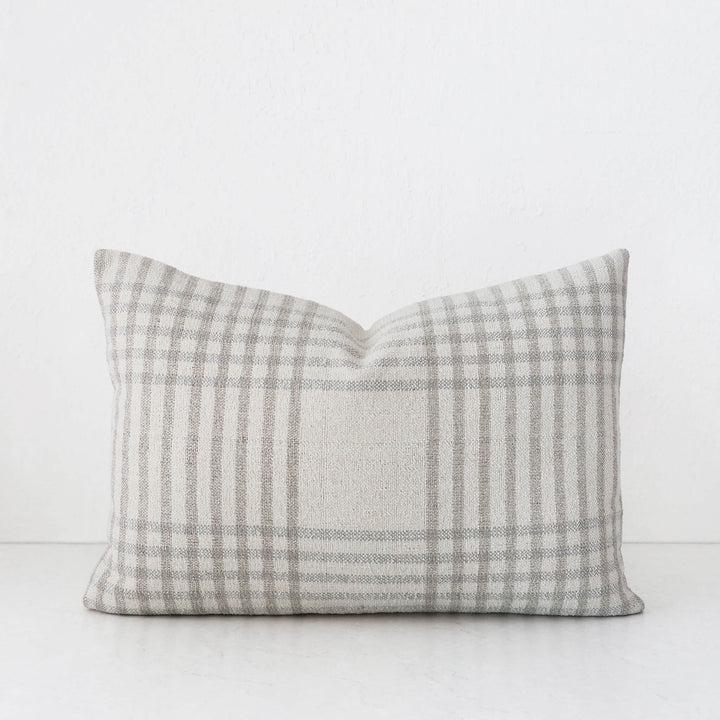 SERRAVILLE CUSHION | DOVE GREY STRIPE + NATURAL | 40X60