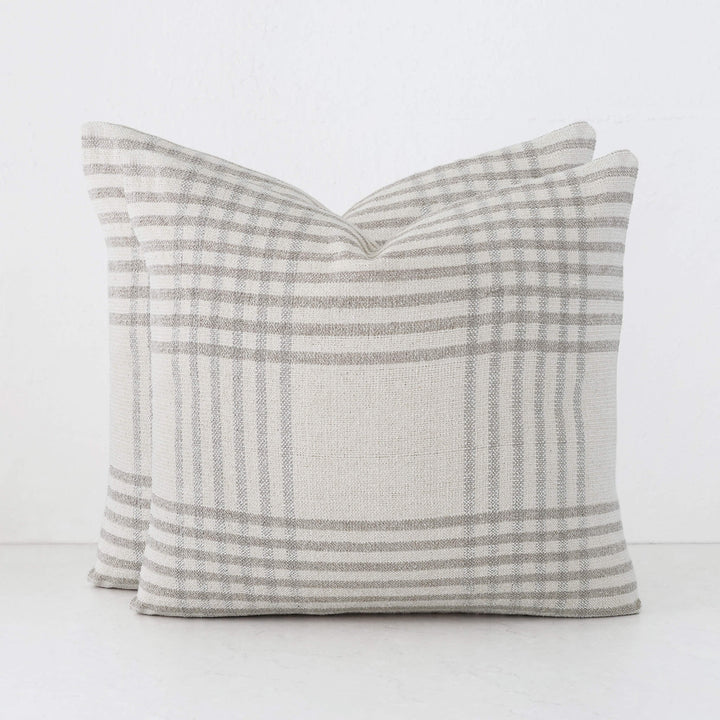 SERRAVILLE CUSHION BUNDLES | DOVE GREY STRIPE + NATURAL | 50X50