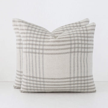 SERRAVILLE CUSHION BUNDLES | DOVE GREY STRIPE + NATURAL | 50X50