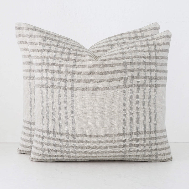 SERRAVILLE CUSHION BUNDLES | DOVE GREY STRIPE + NATURAL | 60X60