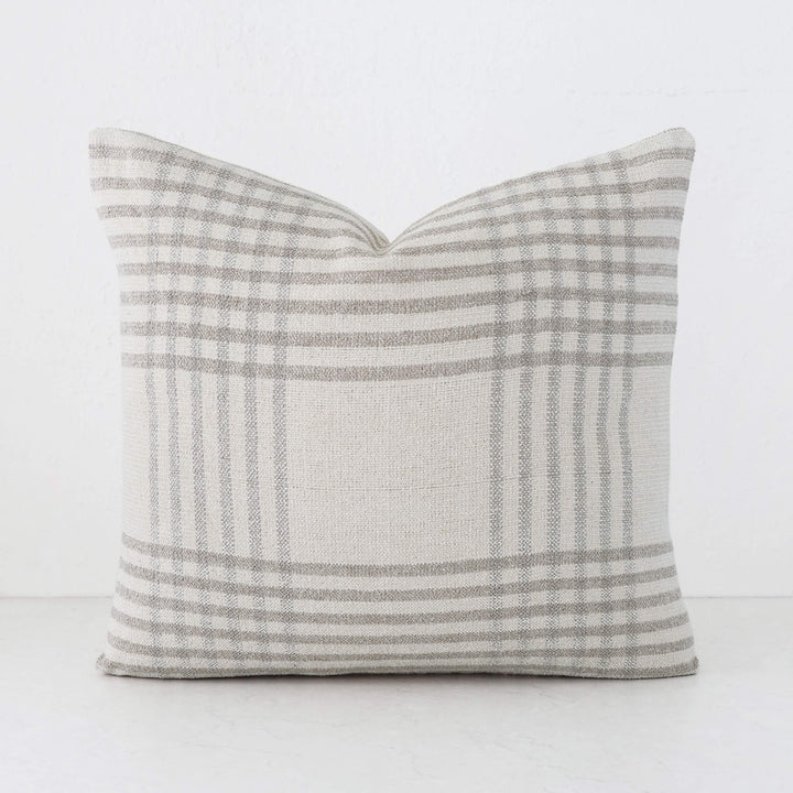 SERRAVILLE CUSHION | DOVE GREY STRIPE + NATURAL | 60X60