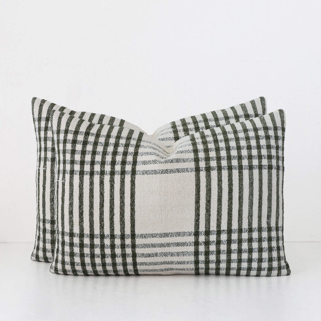 SERRAVILLE CUSHION BUNDLES | OLIVE STRIPE + NATURAL | 40X60