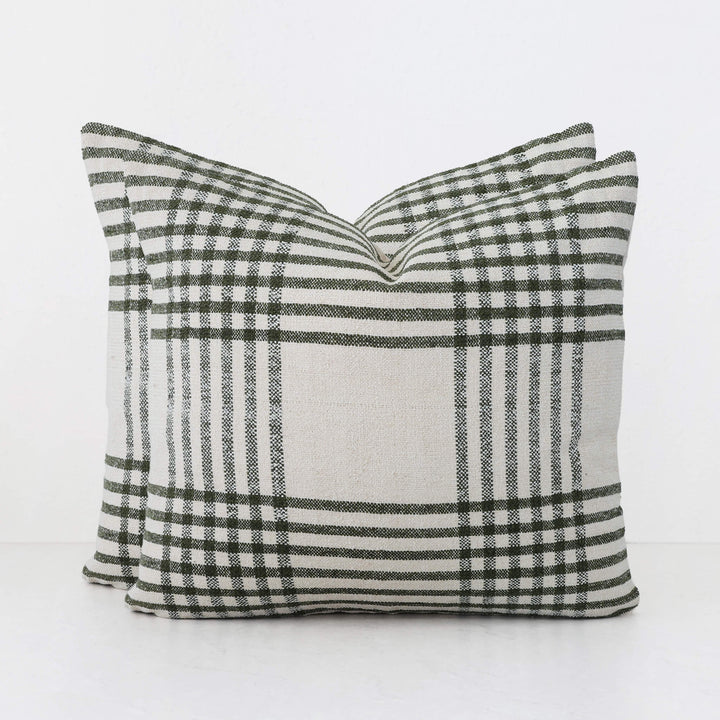 SERRAVILLE CUSHION BUNDLES | OLIVE STRIPE + NATURAL | 50X50