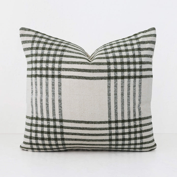 SERRAVILLE CUSHION | OLIVE STRIPE + NATURAL | 60X60