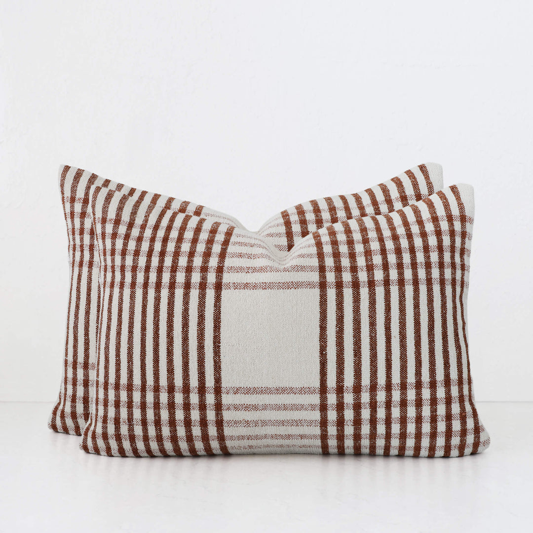 SERRAVILLE CUSHION BUNDLES | RUST STRIPE + NATURAL | 40X60