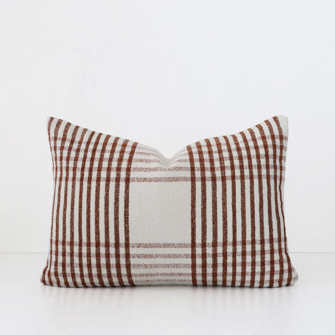 SERRAVILLE CUSHION | RUST STRIPE + NATURAL | 40X60
